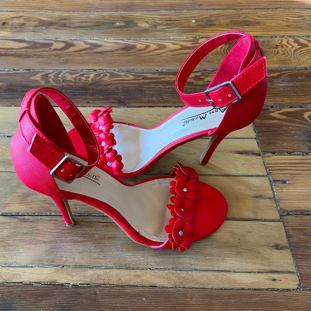 Red Sexy Stiletto Heel Sandals